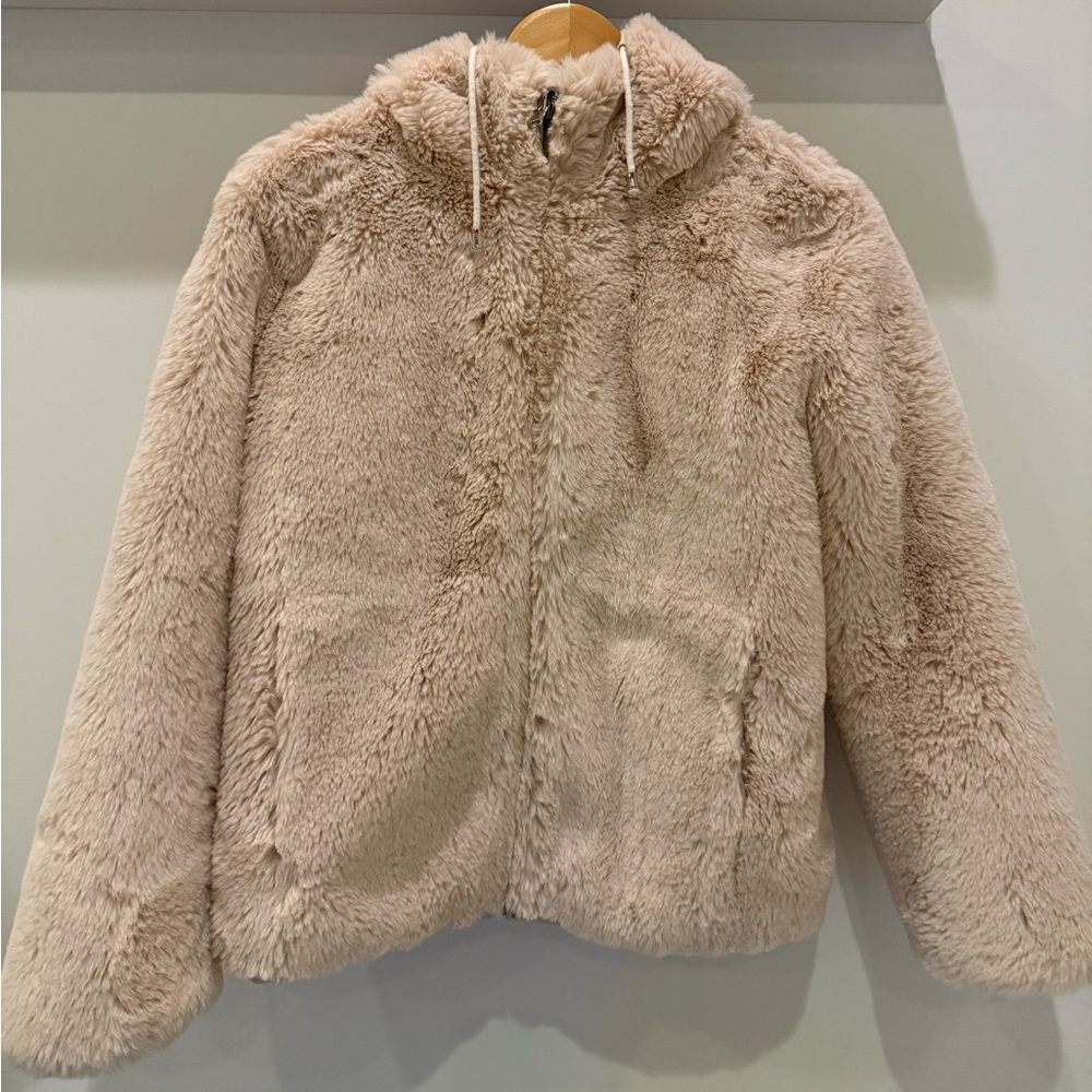 Maje reversible faux fur jacket